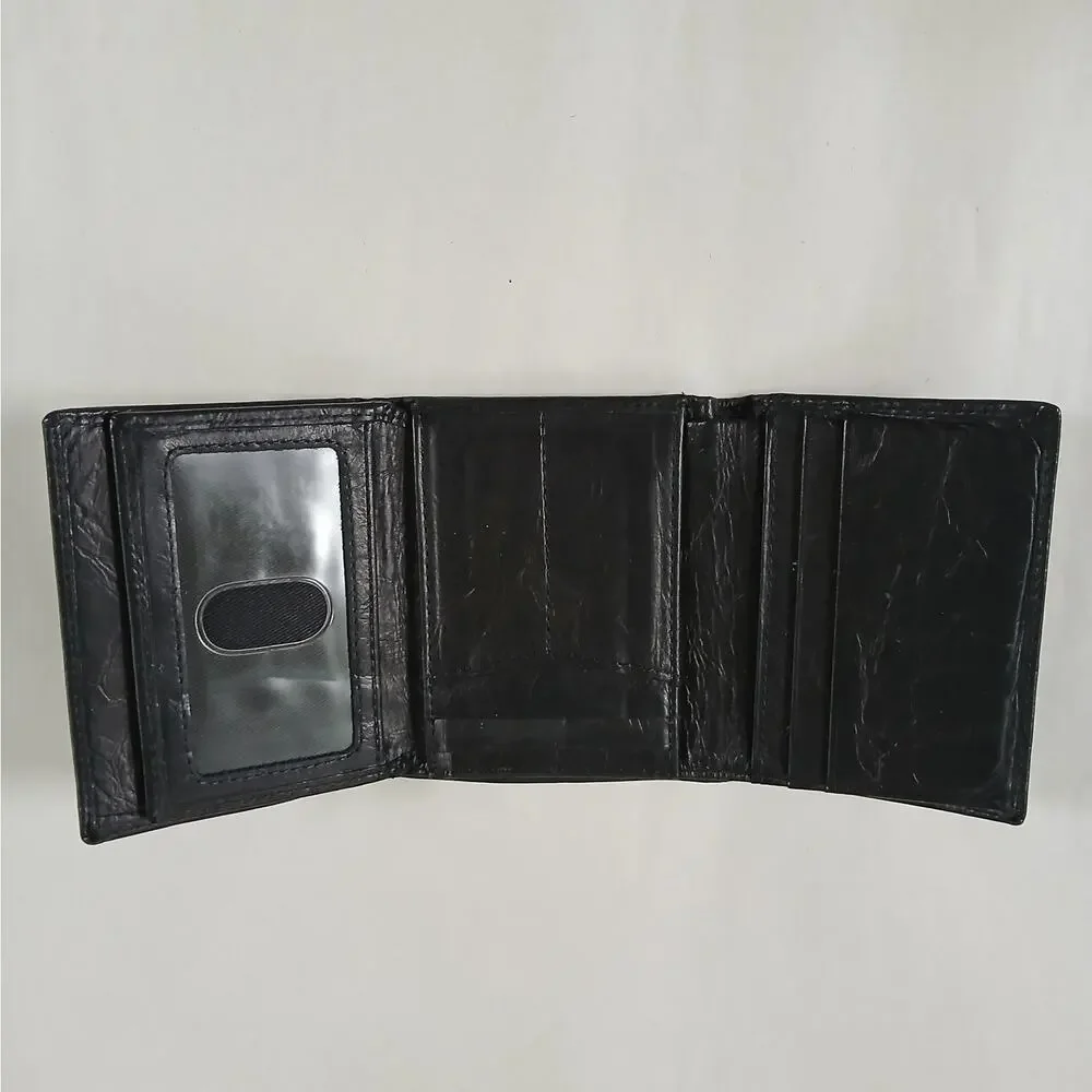 Fossil Men's Neel Genuine Leather Tri-Fold Wallet Black Style: ML3869